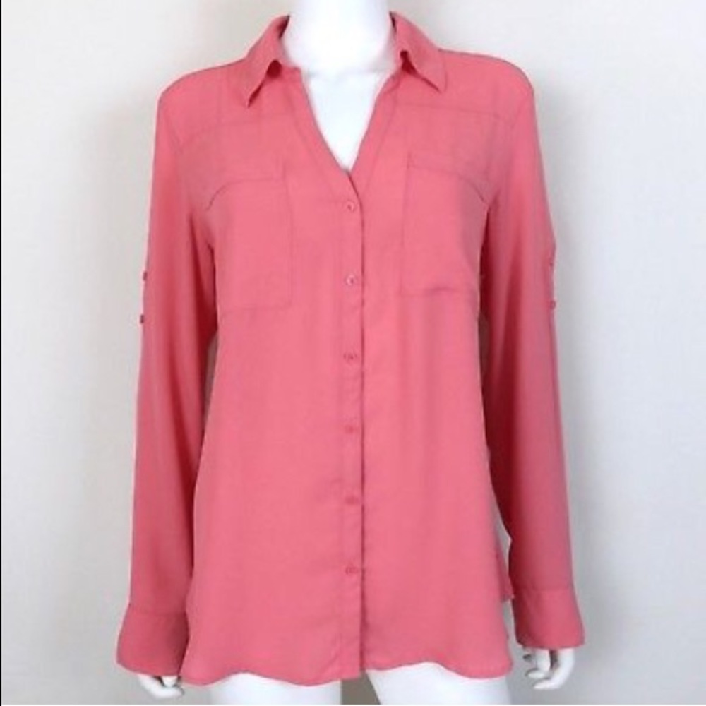 Express Portofino Long Sleeve Button Down